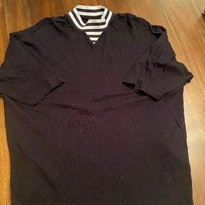 ASOS- collared striped black shirt